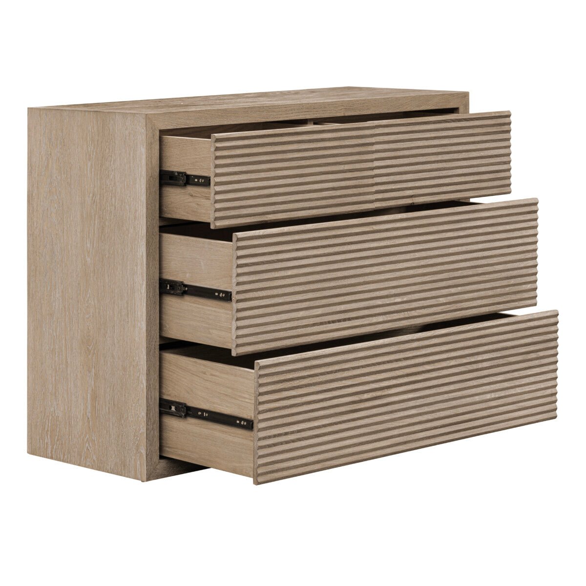 DI Designs Wickham Ribbed Oak Chest of Drawers Chest of Drawers