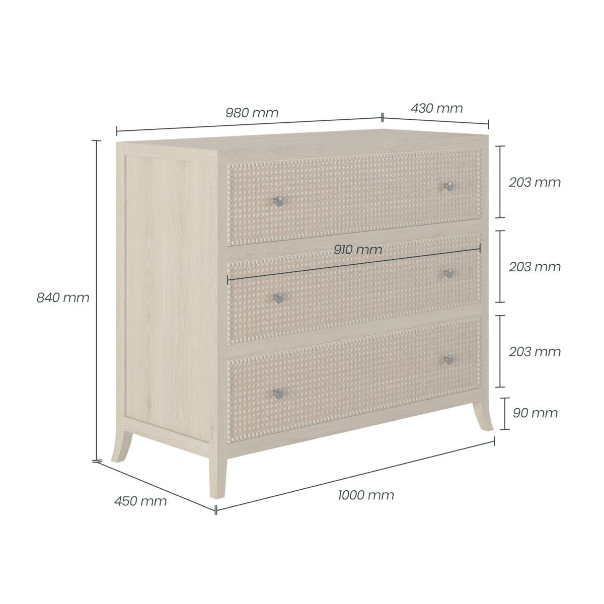 DI Designs Witley Chest of Drawers in Aged oak Chest of Drawers