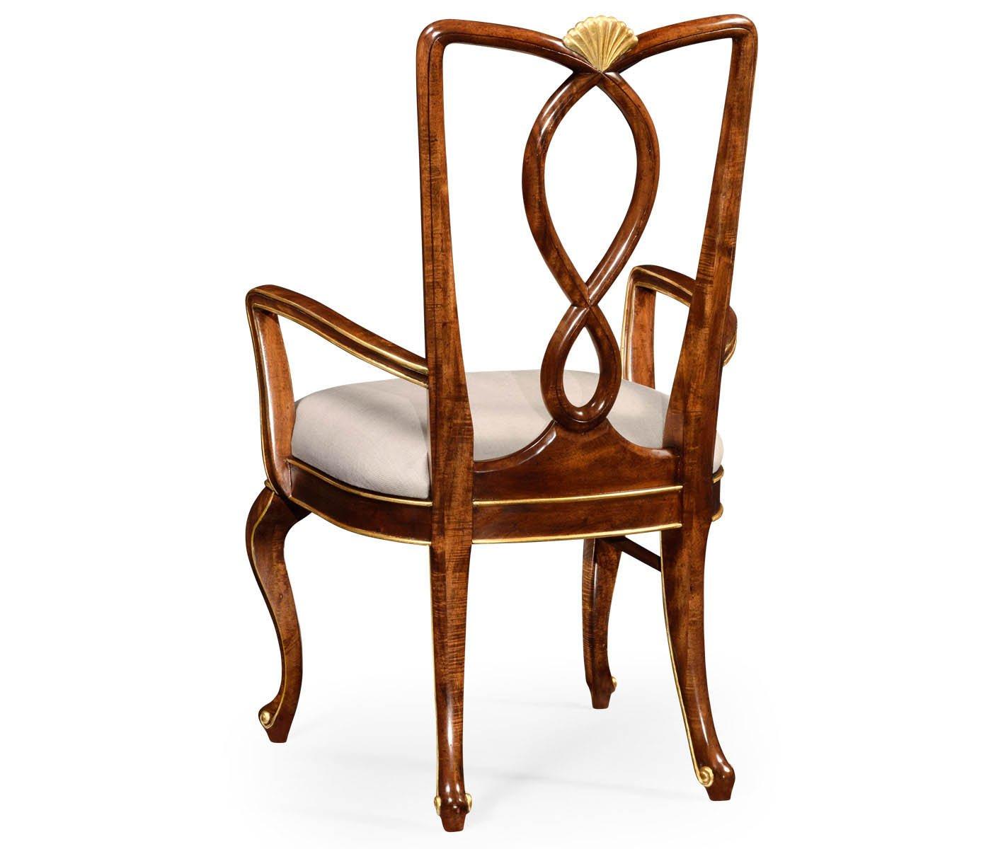 Jonathan Charles Dining Chair with Arm Biedermeier in Mahogany - Shambala