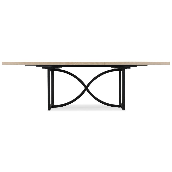 Hooker Furniture Tranquillity Rectangle Extending Dining Table with Metal Base 204-260cm