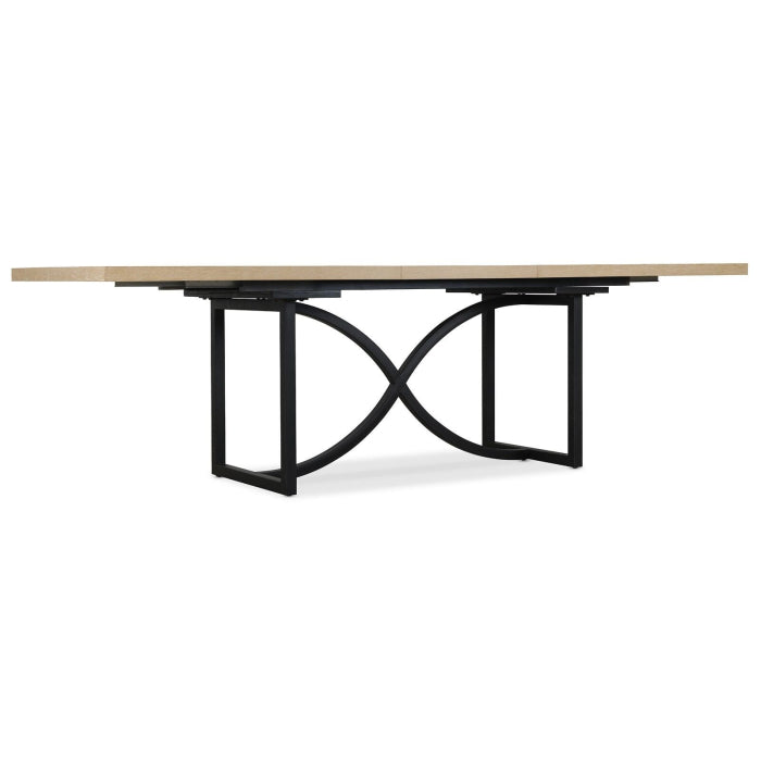 Hooker Furniture Tranquillity Rectangle Extending Dining Table with Metal Base 204-260cm