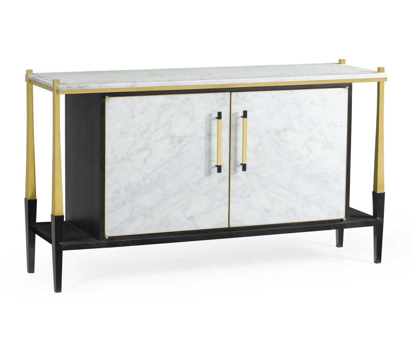 Jonathan Charles Sideboard in Marble & Ebonised Oak
