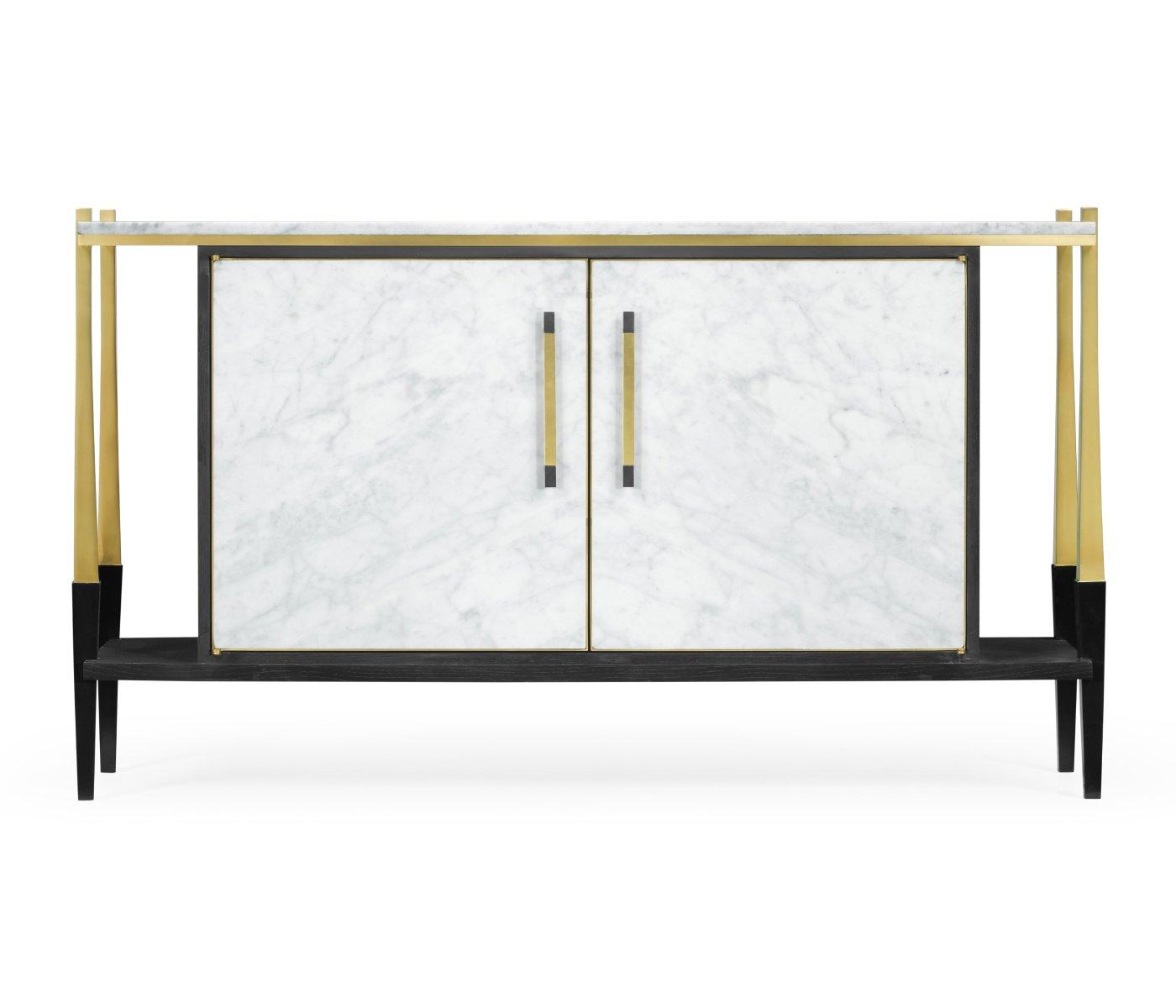 Jonathan Charles Sideboard in Marble & Ebonised Oak