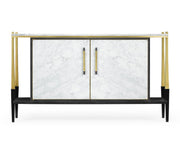 Jonathan Charles Sideboard in Marble & Ebonised Oak