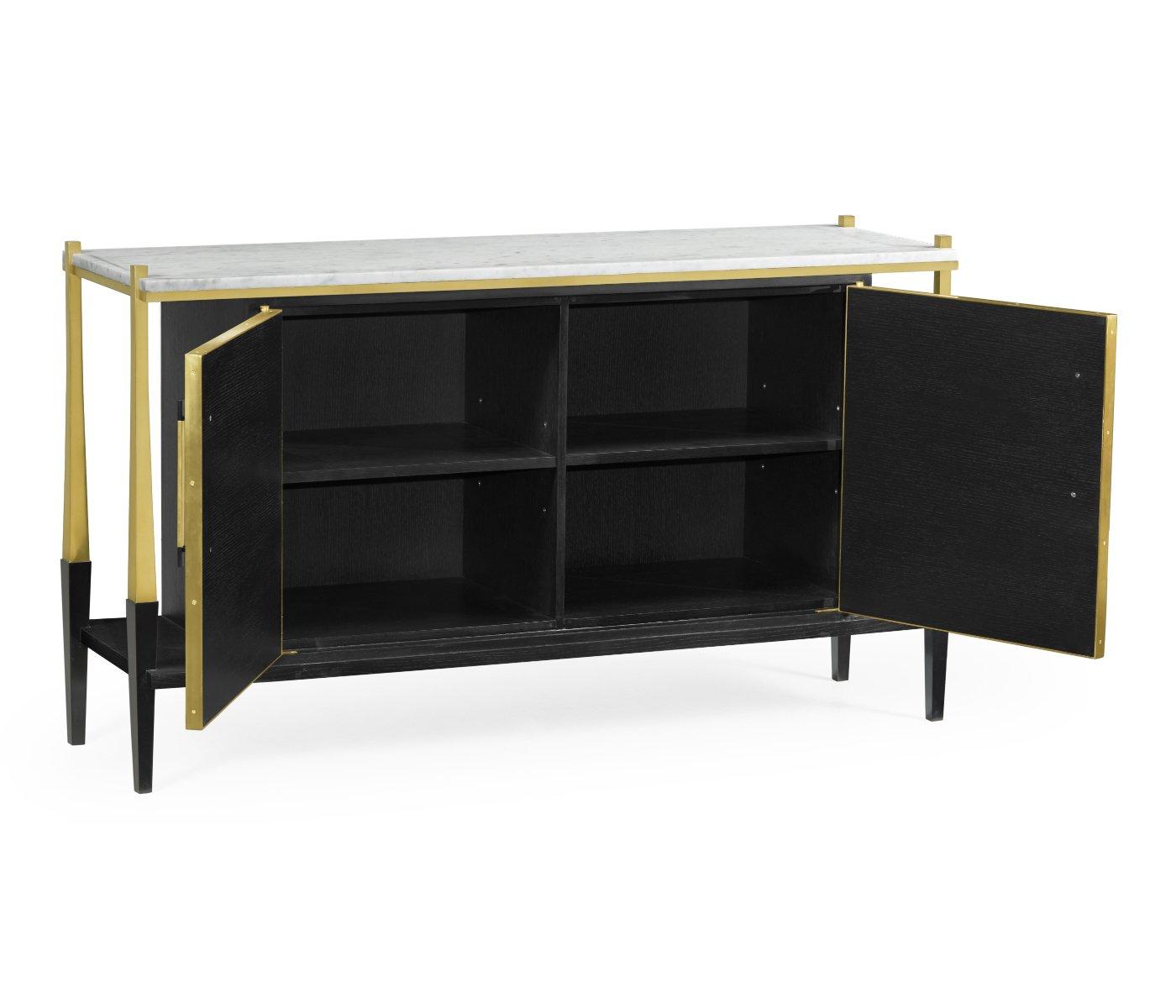 Jonathan Charles Sideboard in Marble & Ebonised Oak