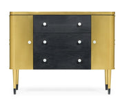 Jonathan Charles Storage Cabinet with Drawers in Ebonised Oak