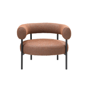 Twenty10 Design Eclipse Occasional Chair in Burnt Orange Boucle  Nicholas John Interiors