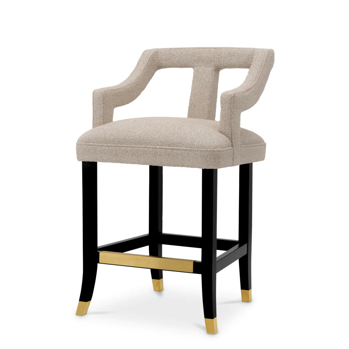 Eichholtz Roumier Counter Stool in Palmer Beige - CLEARANCE - BRAND NEW BOXED