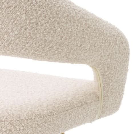 Eichholtz Bravo Dining Chair in Bouclé Cream - CLEARANCE - BRAND NEW BOXED   Nicholas John Interiors