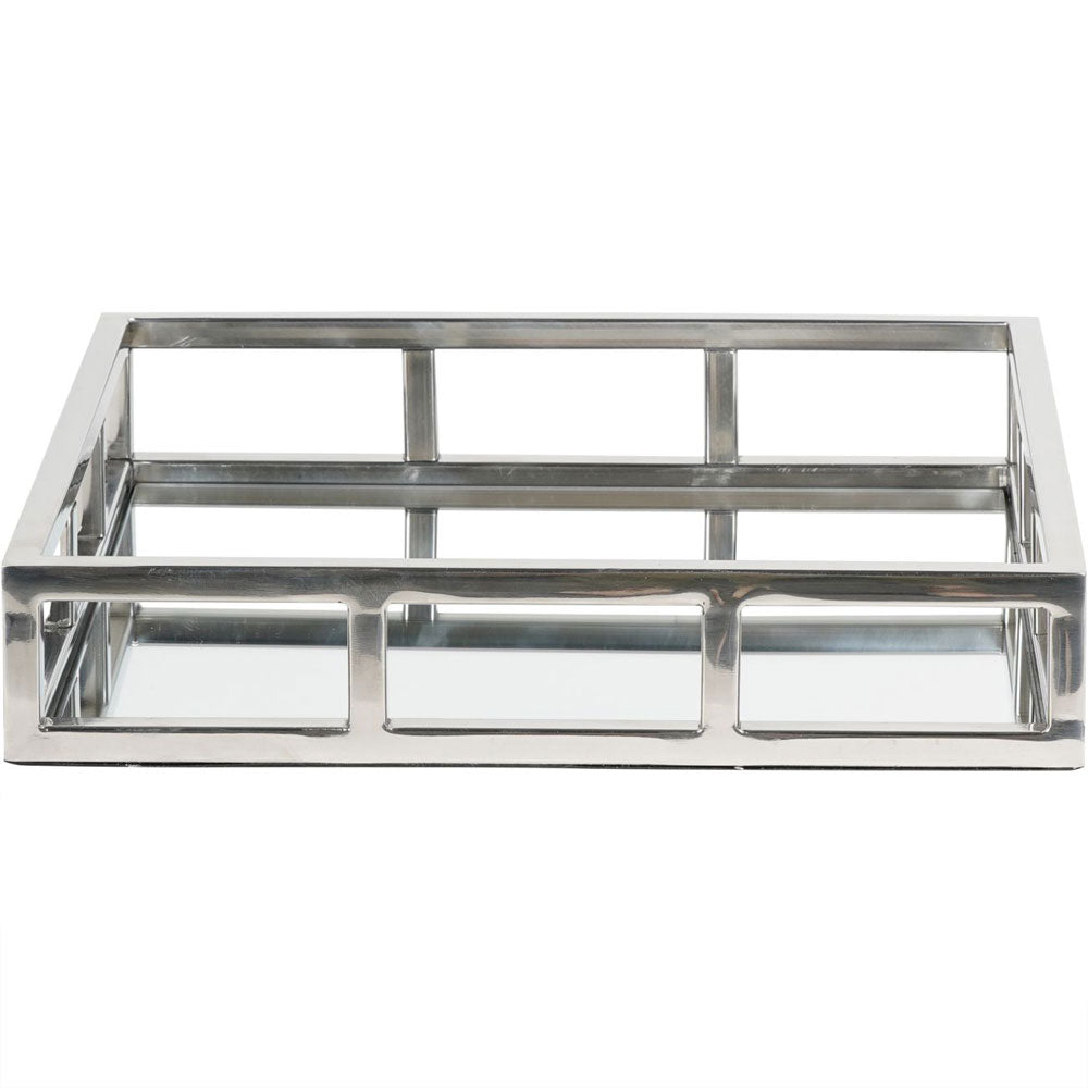 Elodie Shiny Finish Square Mirror Tray