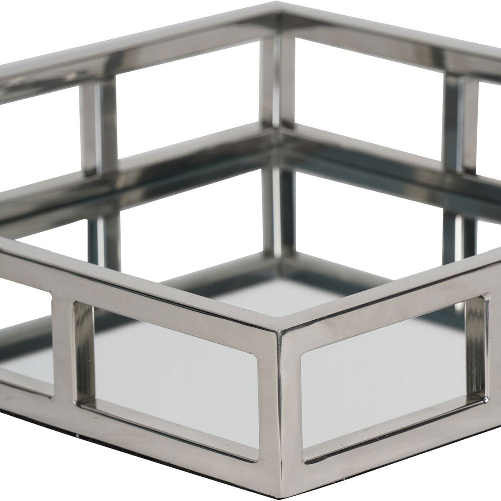 Elodie Shiny Finish Square Mirror Tray