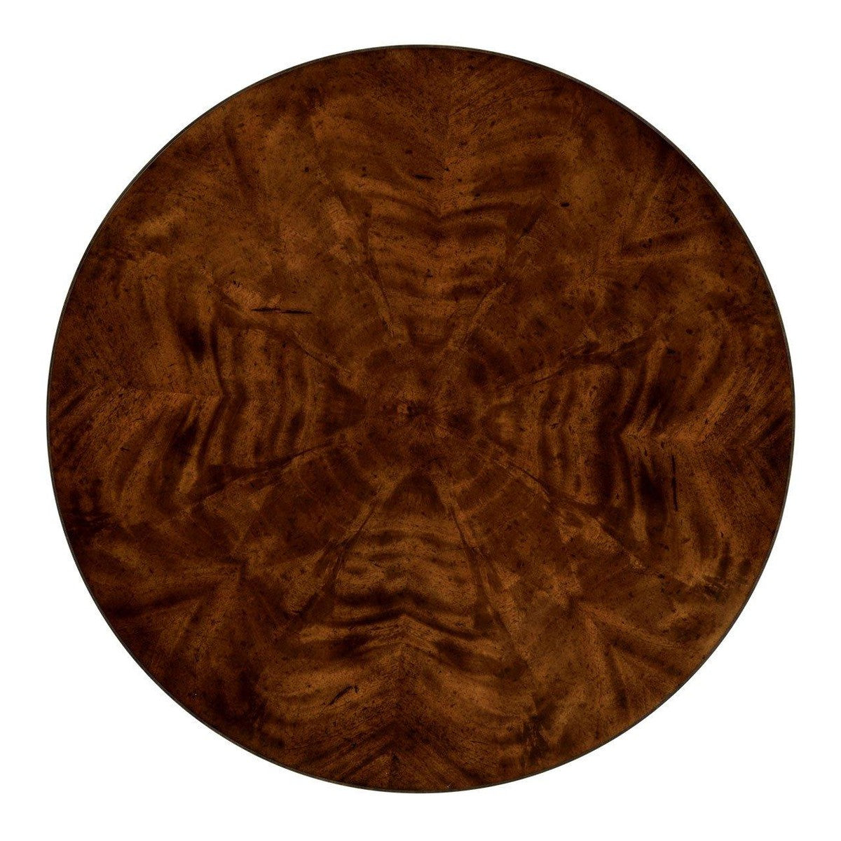 Jonathan Charles Brown Mahogany End Table with Black Painted Base