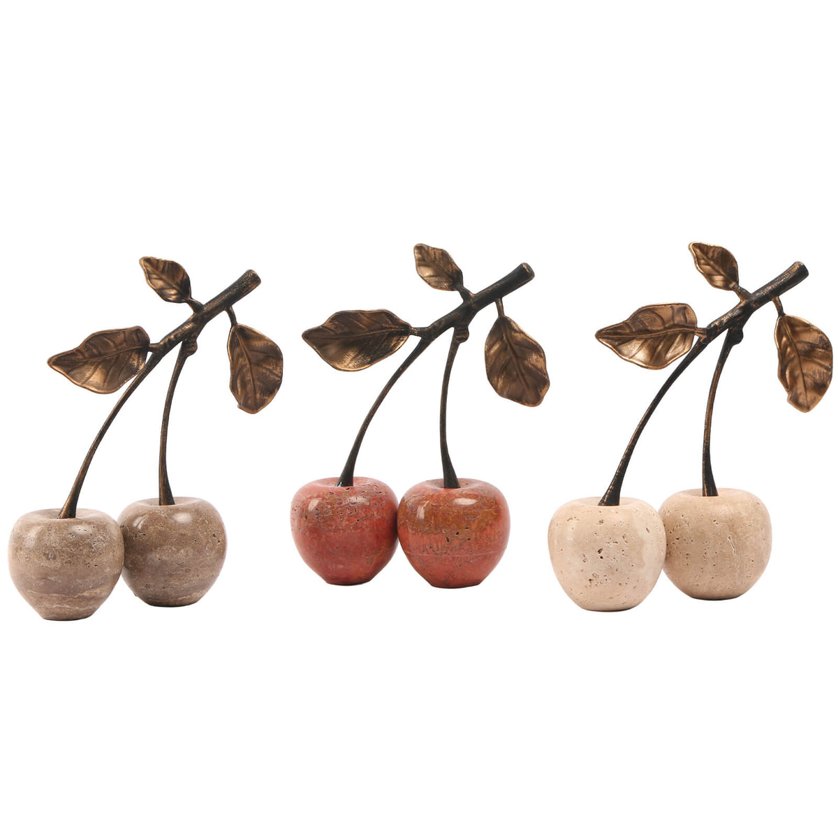 Keiichi Cherry Ornament in Grey Marble