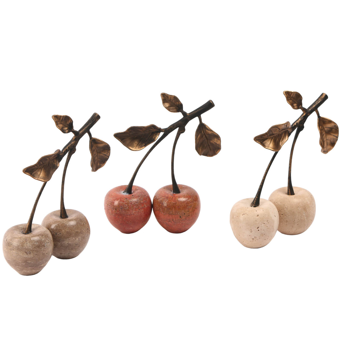 Keiichi Cherry Ornament in Grey Marble