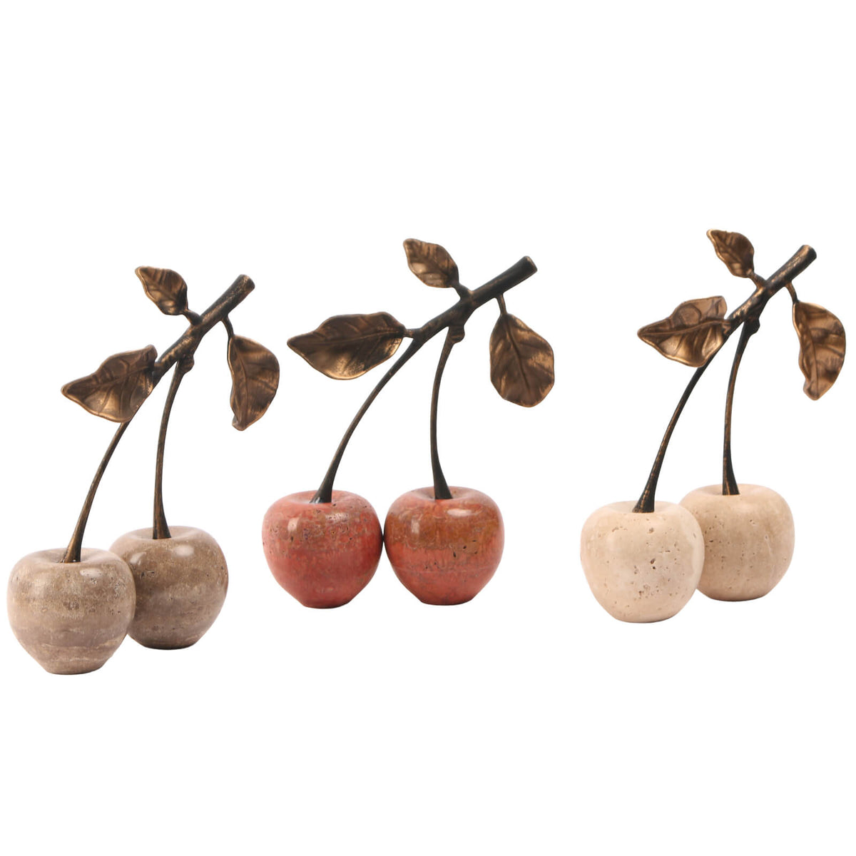Keiichi Cherry Ornament in Grey Marble