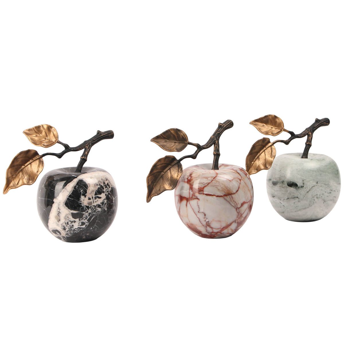 Keiichi Apple Ornament in Bulgari Red Marble