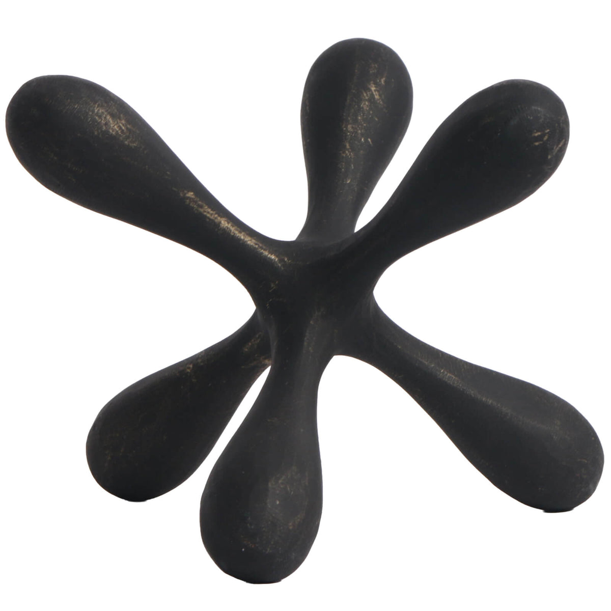 Keiichi Organic Geometry Sculpture in Black Bronze