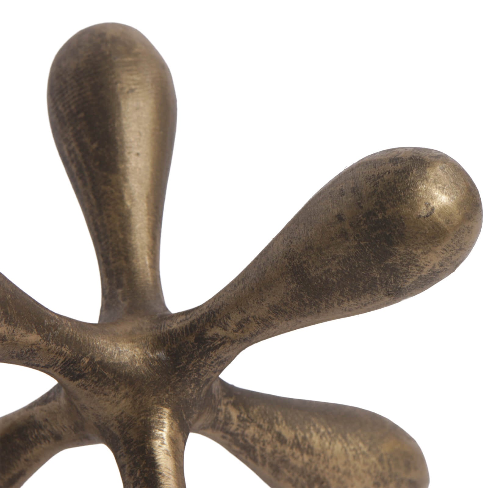 Keiichi Organic Geometry Sculpture in Aged Golden Bronze