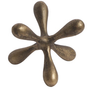 Keiichi Organic Geometry Sculpture in Aged Golden Bronze