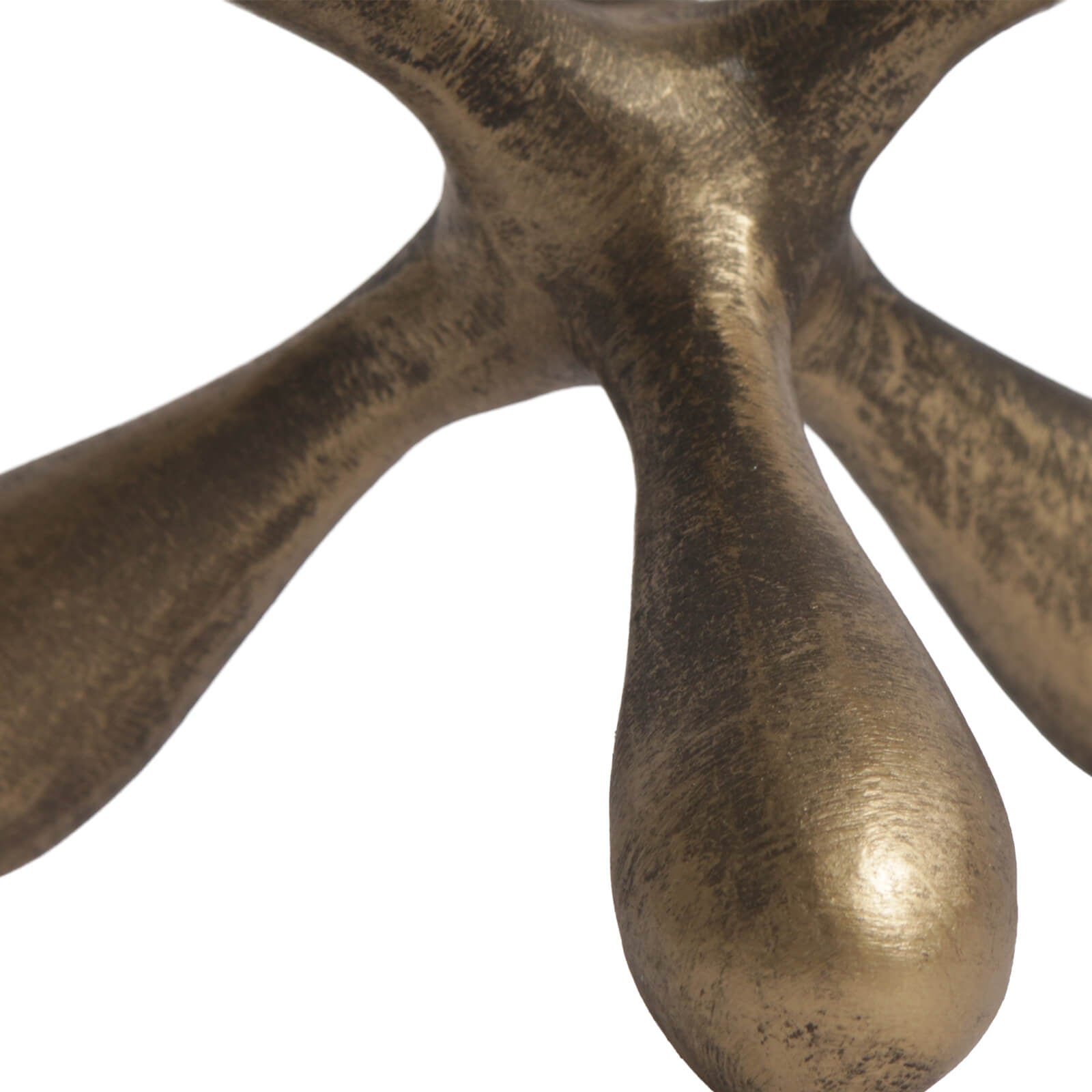 Keiichi Organic Geometry Sculpture in Aged Golden Bronze
