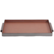 Keiichi Rectangular Leather Tray With Handle