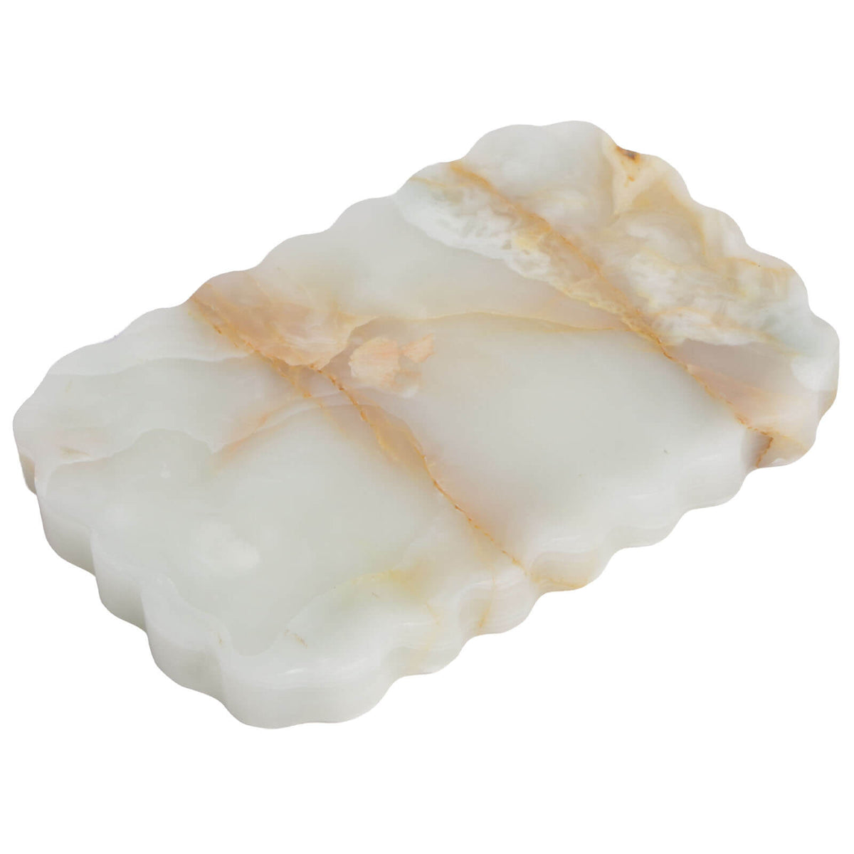 Keiichi Freeform Tray in Snow Plum Marble