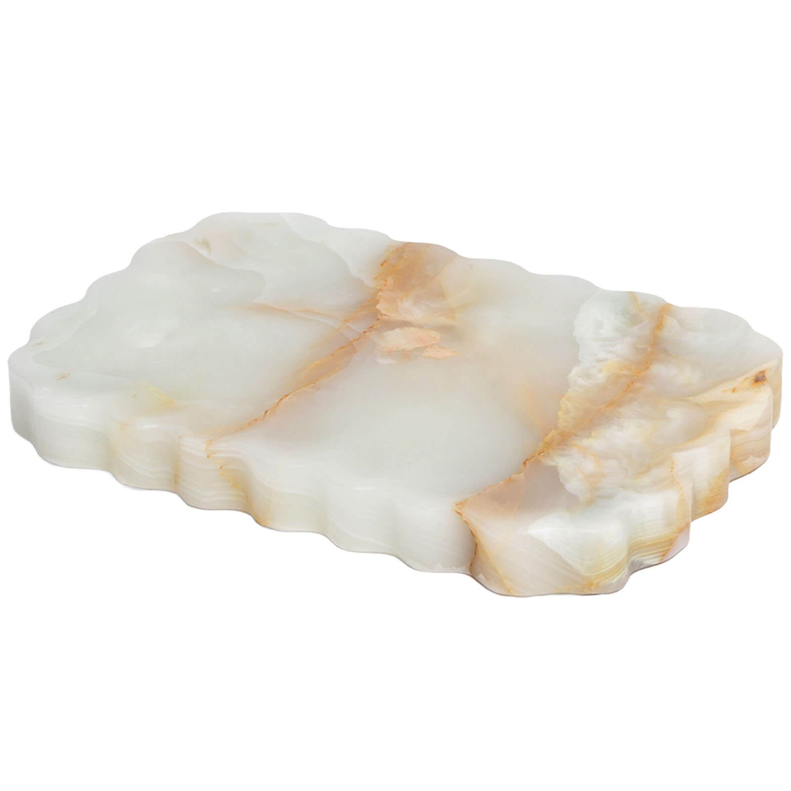 Keiichi Freeform Tray in Snow Plum Marble