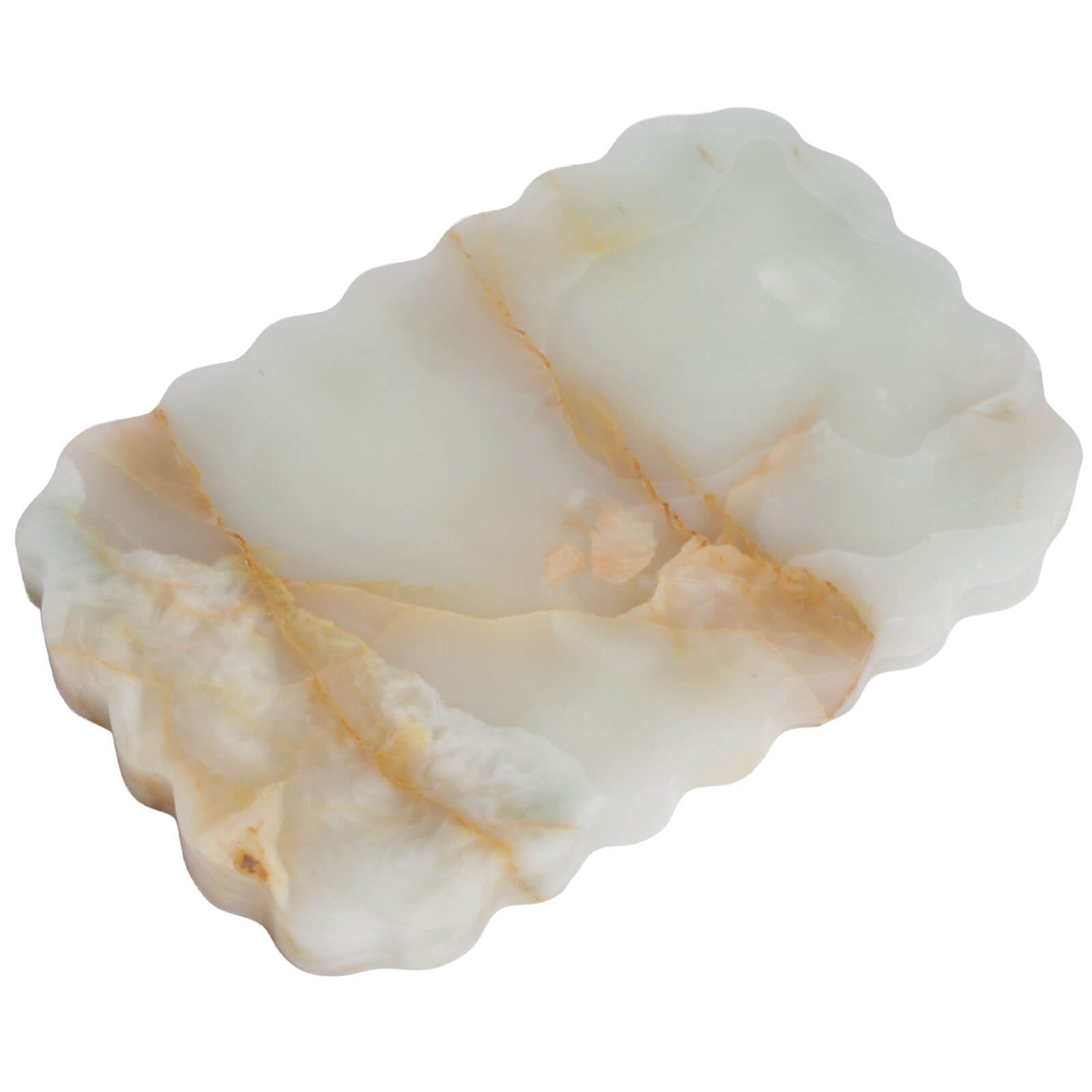 Keiichi Freeform Tray in Snow Plum Marble