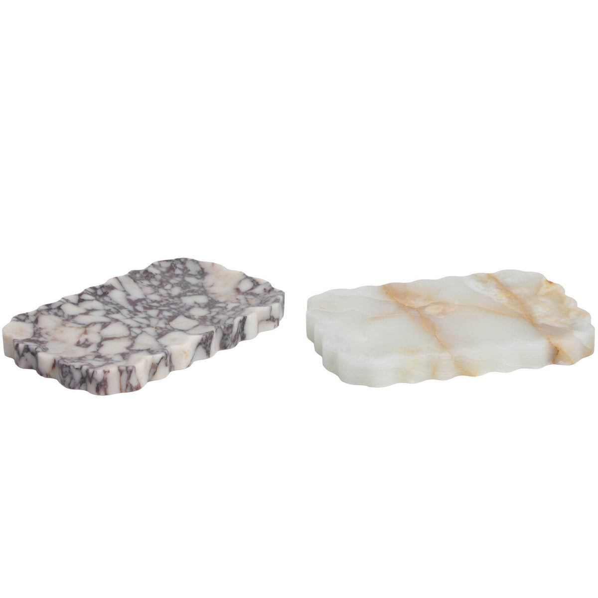 Keiichi Freeform Tray in Snow Plum Marble