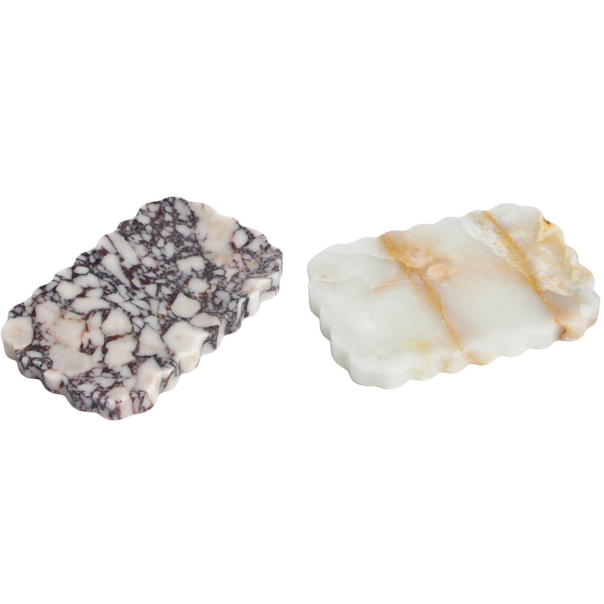 Keiichi Freeform Tray in Snow Plum Marble