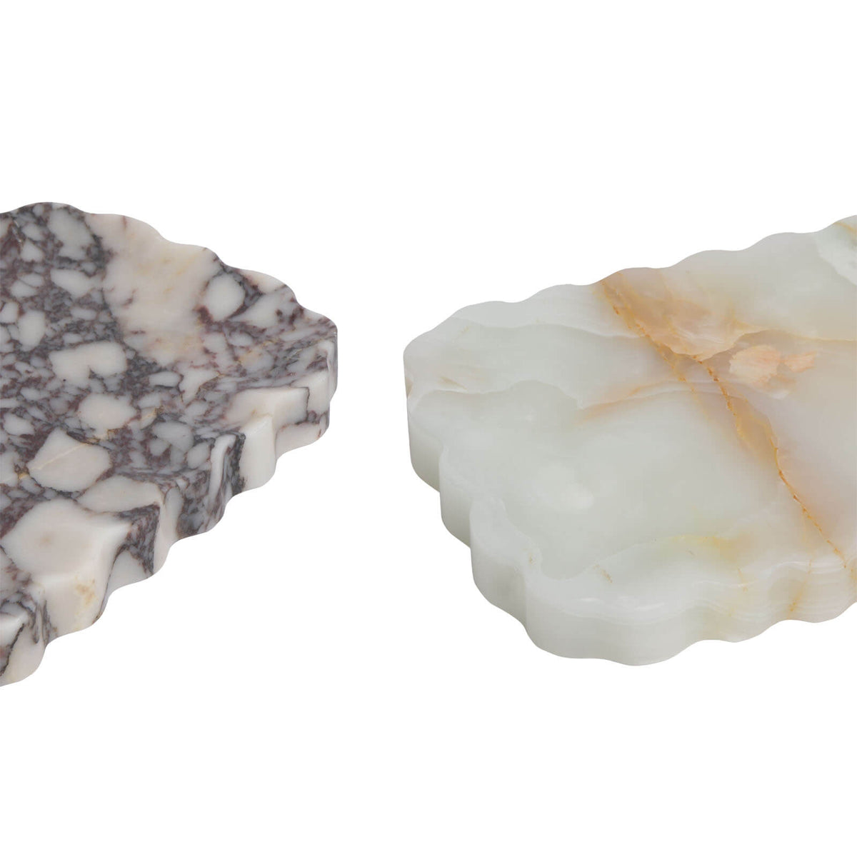 Keiichi Freeform Tray in Snow Plum Marble