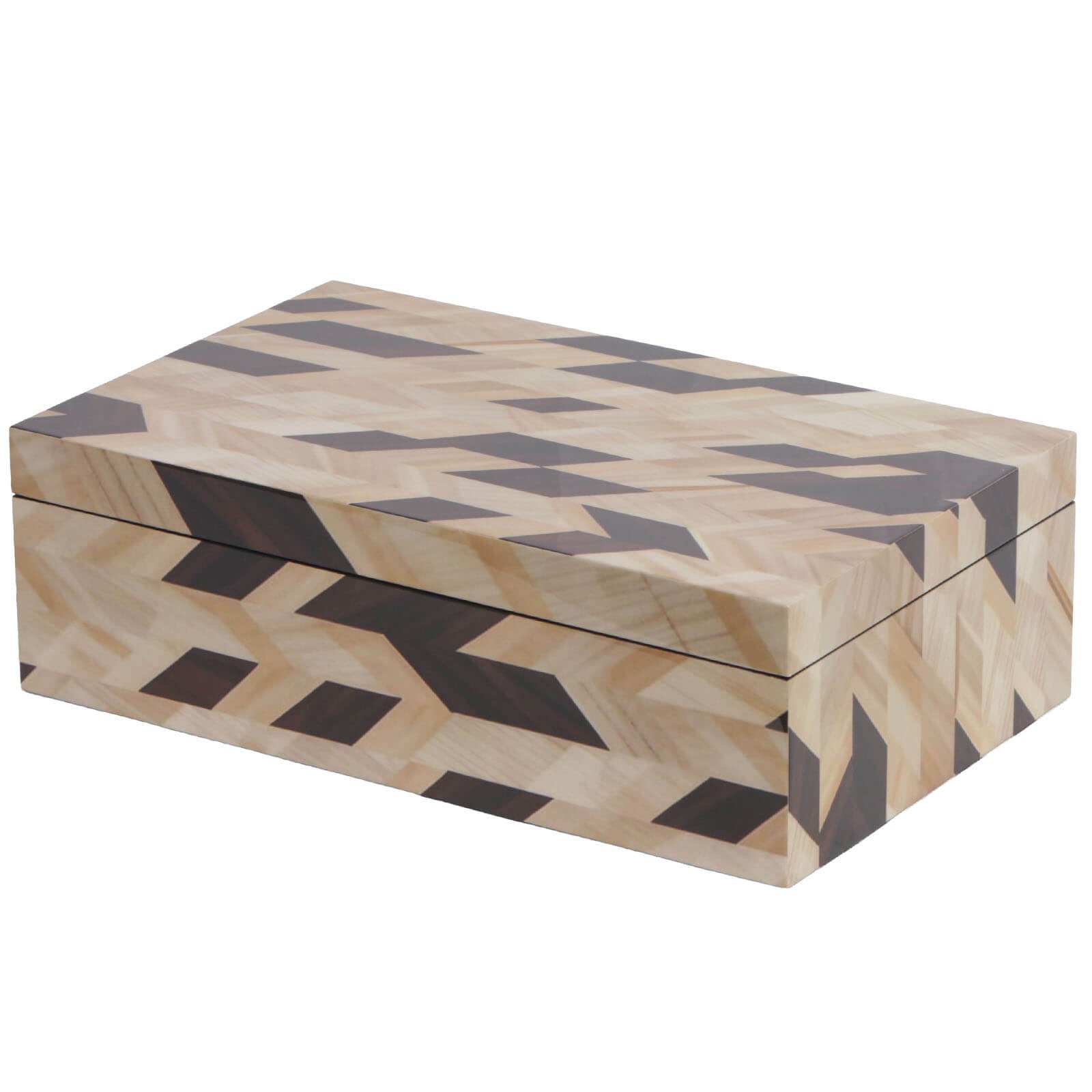 Keiichi Geometric Marquetry Box