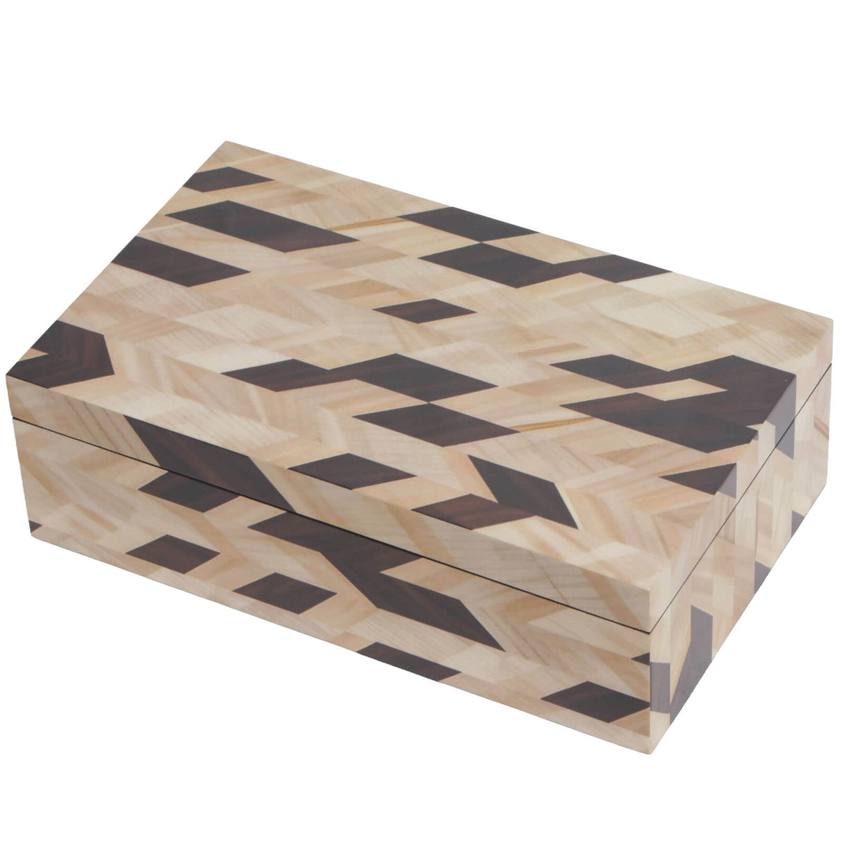 Keiichi Geometric Marquetry Box