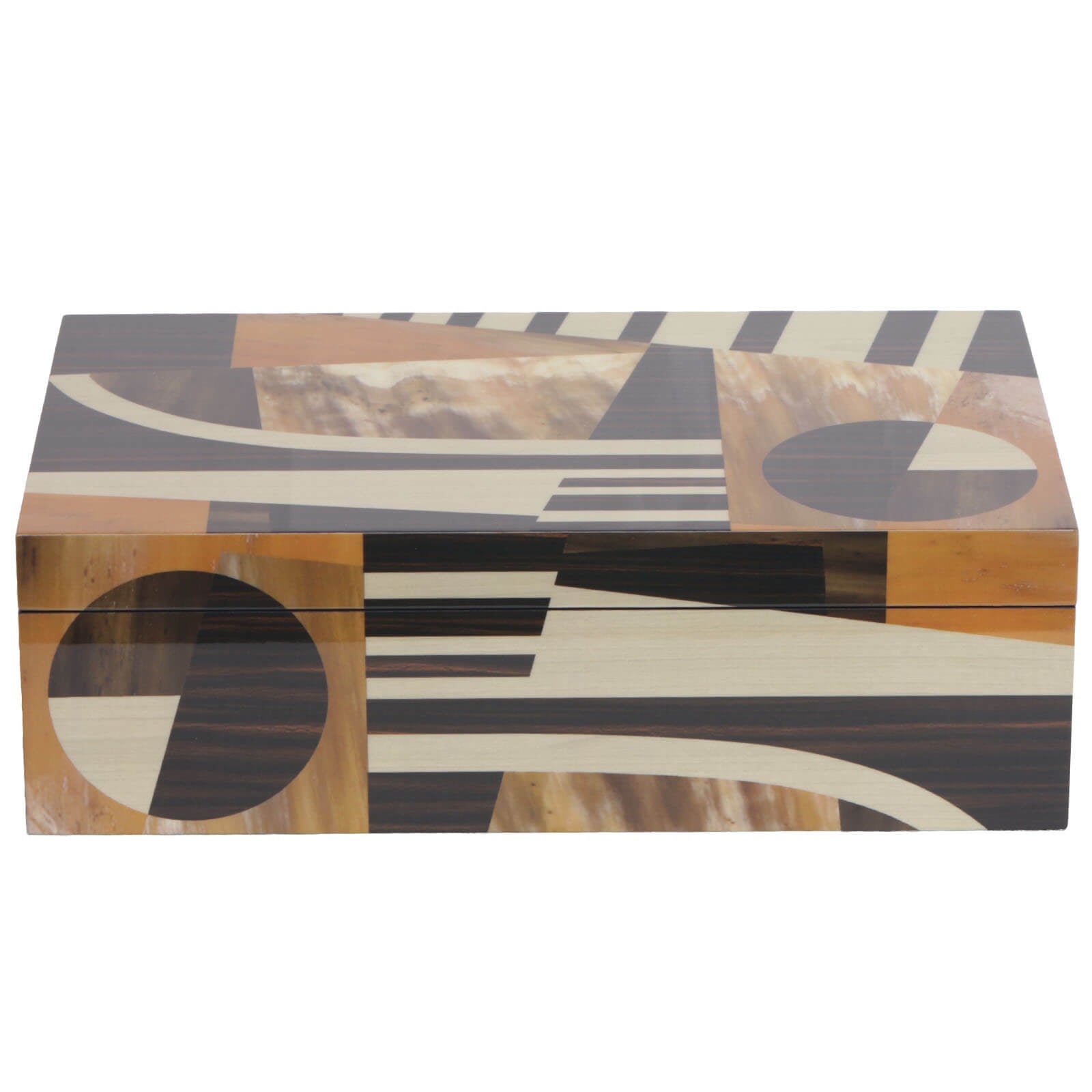 Keiichi Abstract Geometric Marquetry Box