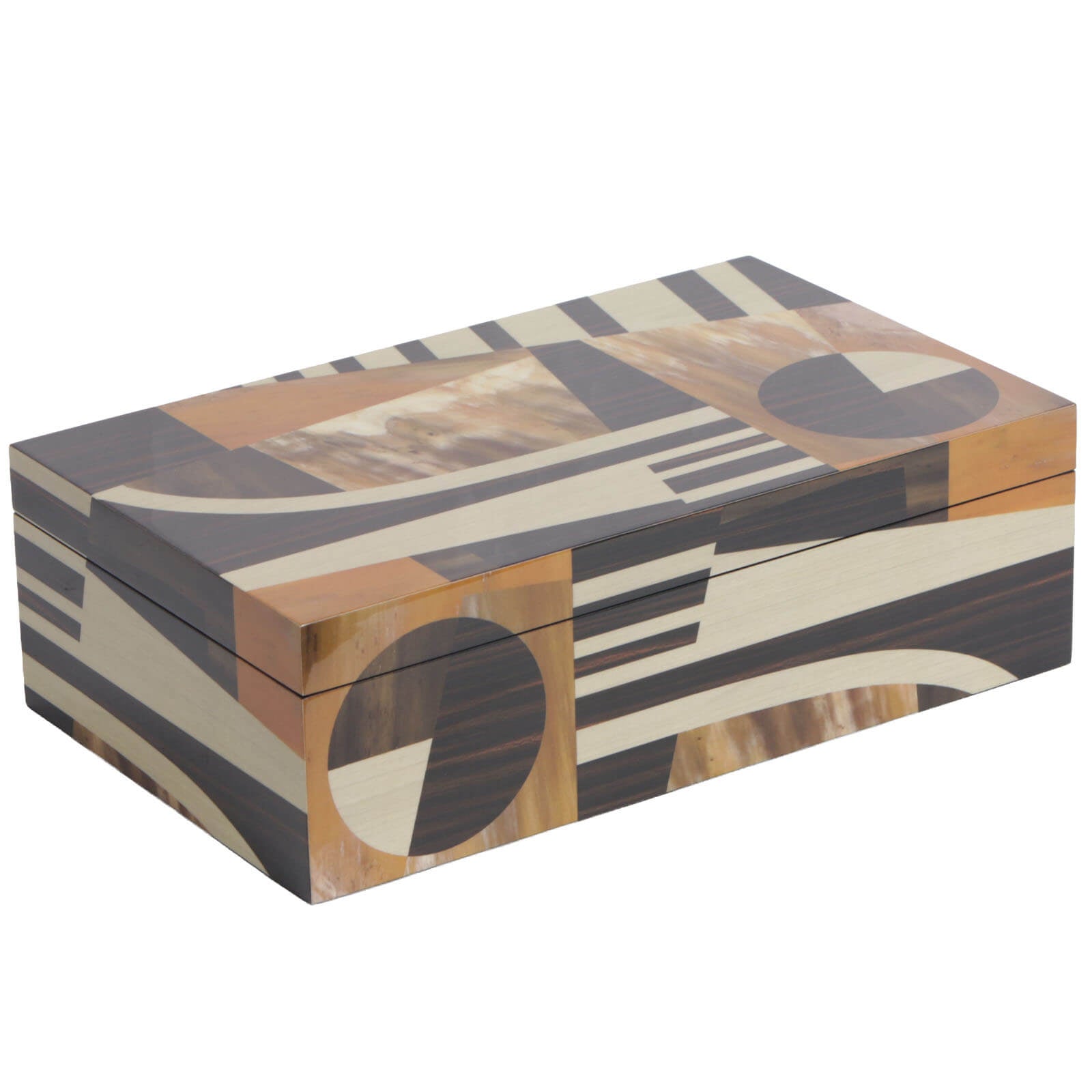 Keiichi Abstract Geometric Marquetry Box