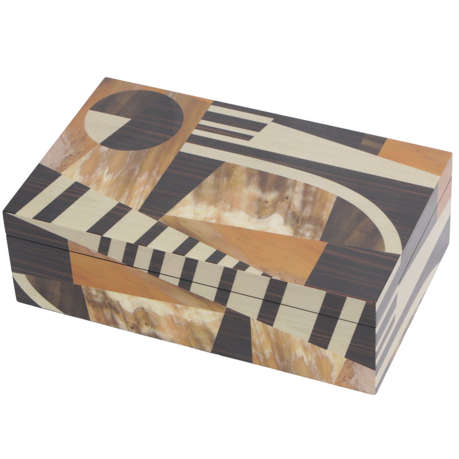 Keiichi Abstract Geometric Marquetry Box