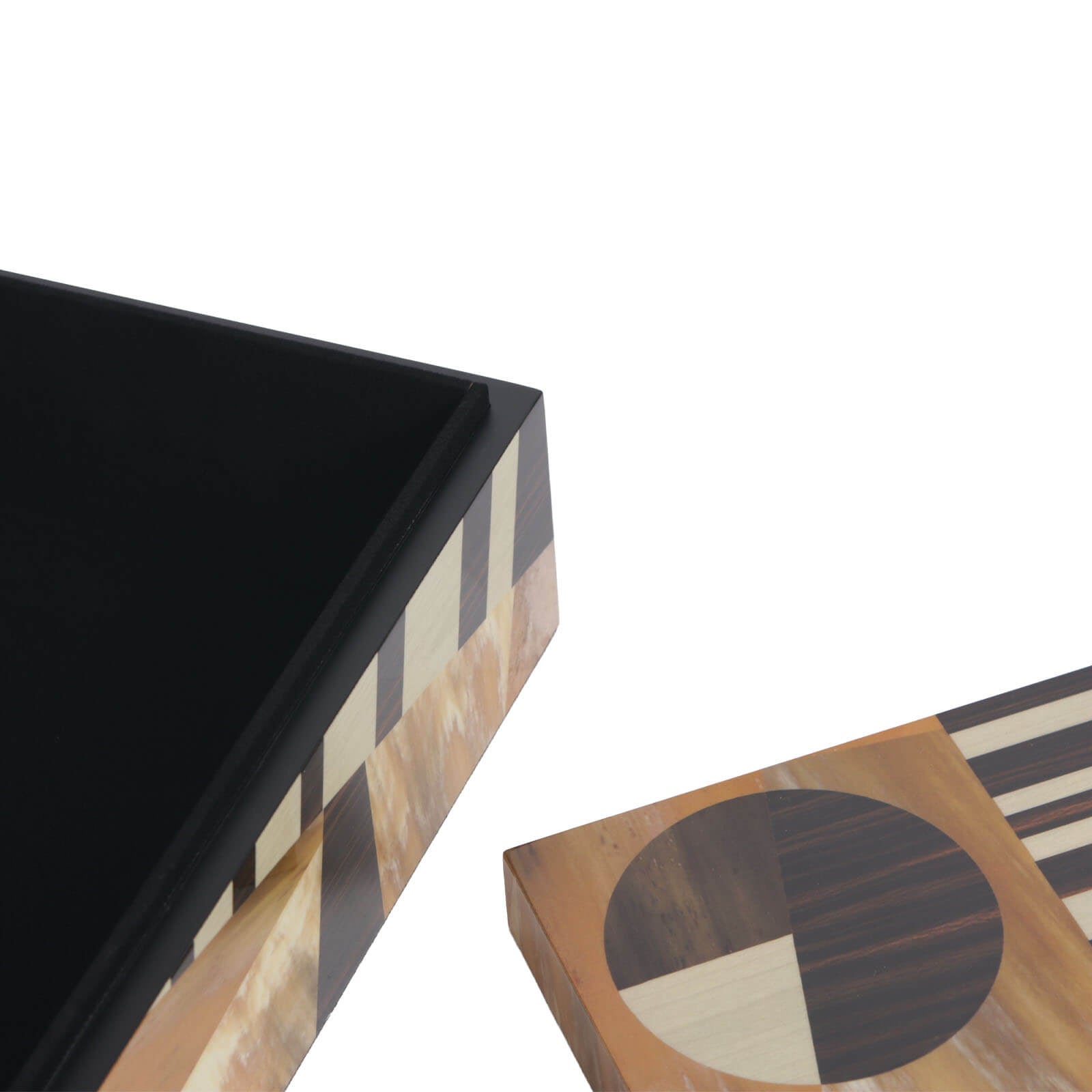Keiichi Abstract Geometric Marquetry Box