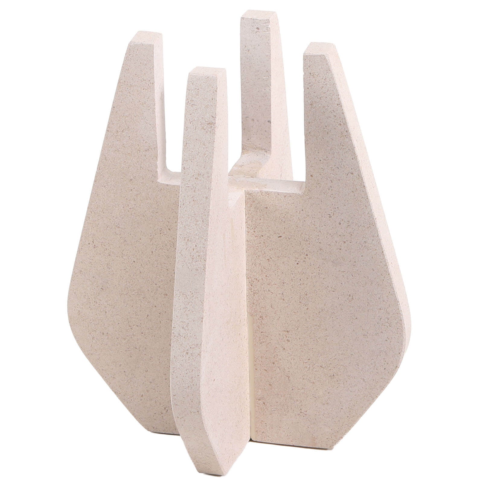 Keiichi Candle Holder in Beige Marble