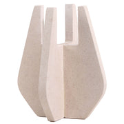 Keiichi Candle Holder in Beige Marble