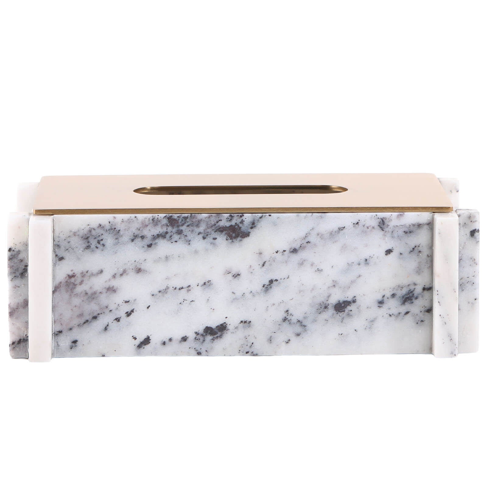 Keiichi Tissue Holder in White Marble