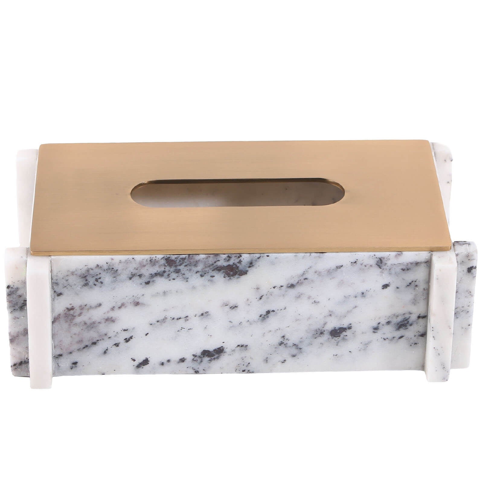 Keiichi Tissue Holder in White Marble