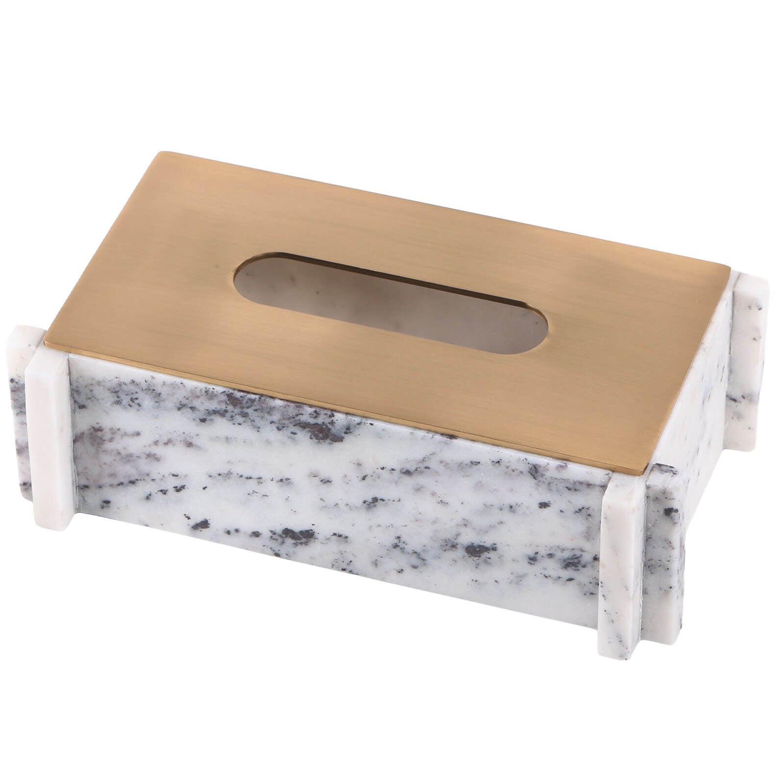 Keiichi Tissue Holder in White Marble