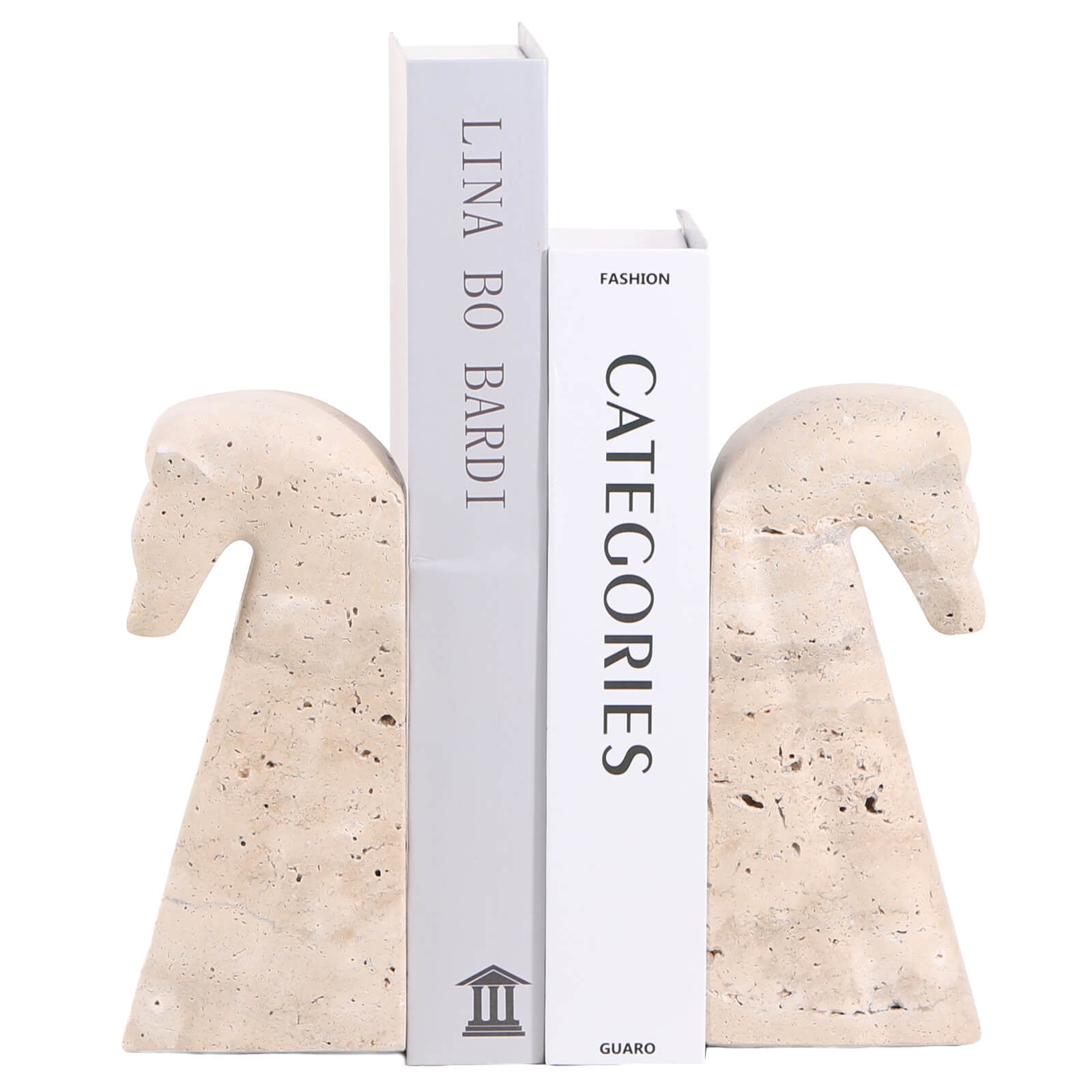 Keiichi Horse Bookends in Marble