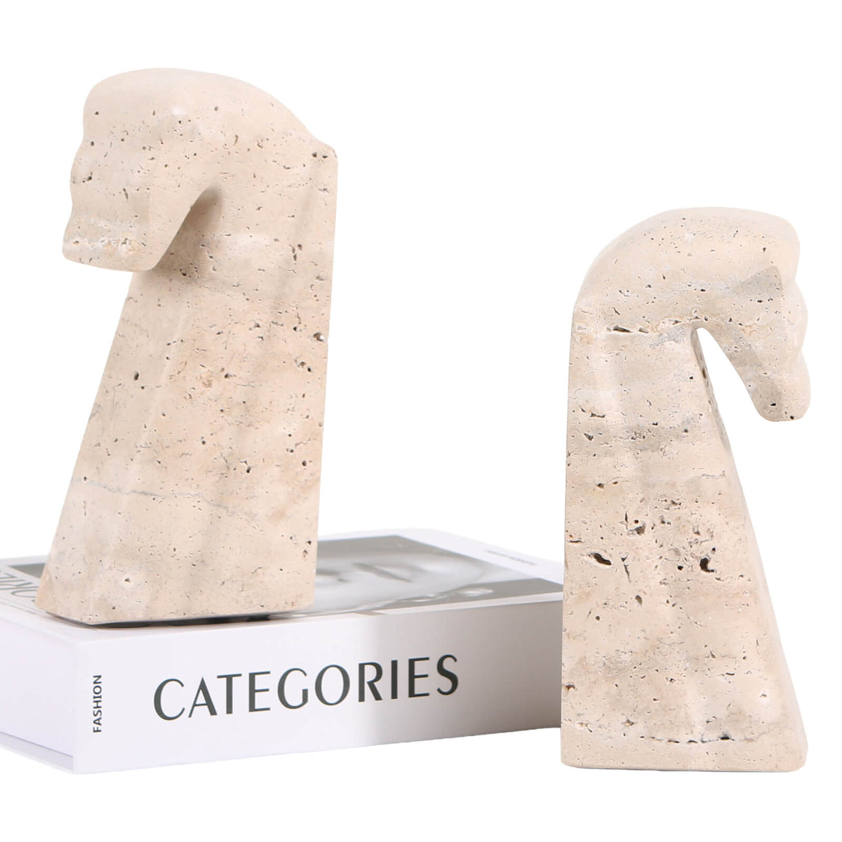 Keiichi Horse Bookends in Marble