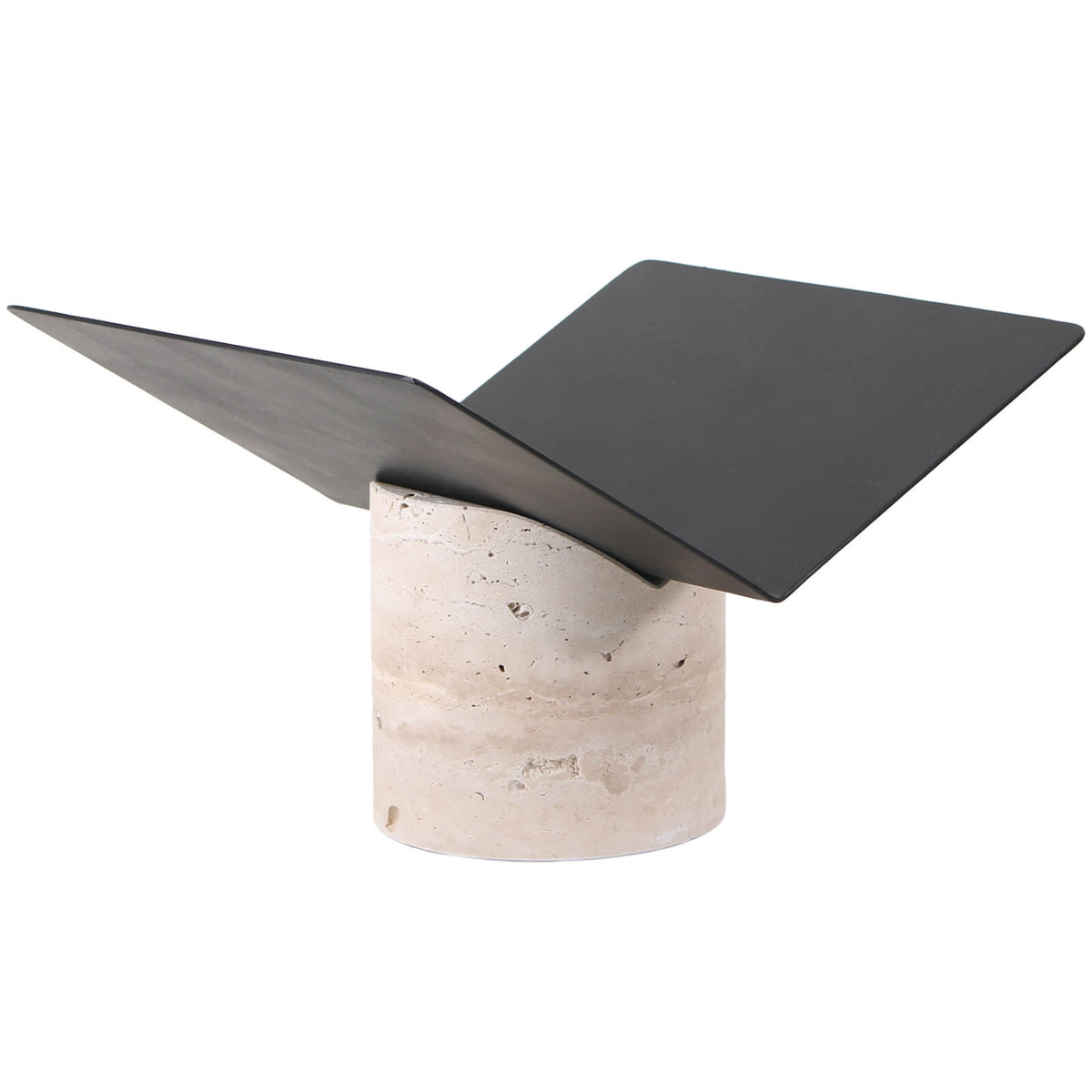 Keiichi Magazine Holder in Travertine