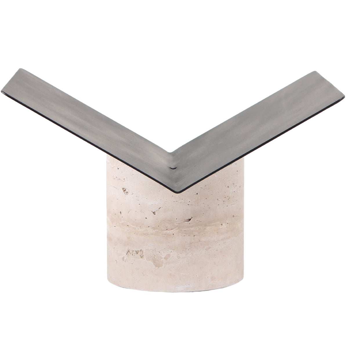 Keiichi Magazine Holder in Travertine