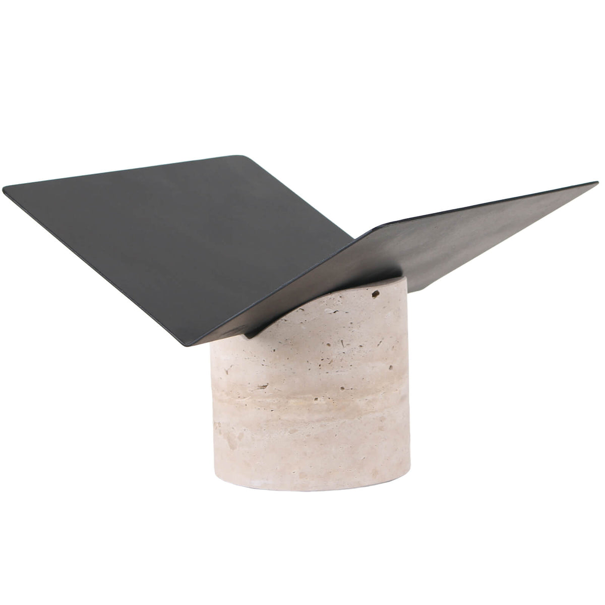 Keiichi Magazine Holder in Travertine