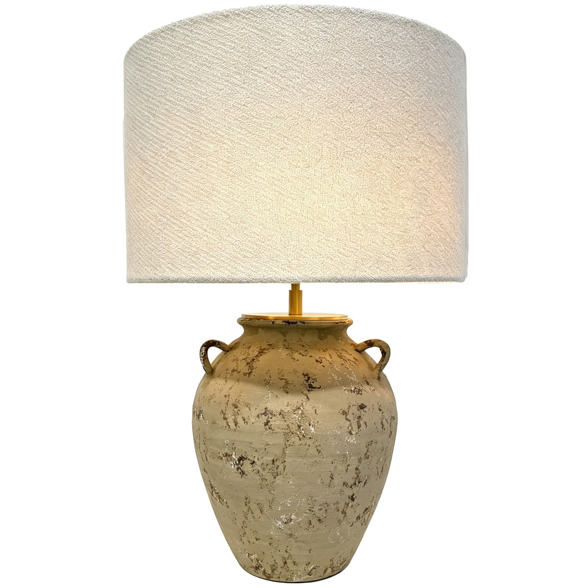 Keiichi Wabi-sabi Rustic Retro Handmade Pottery Table Lamp