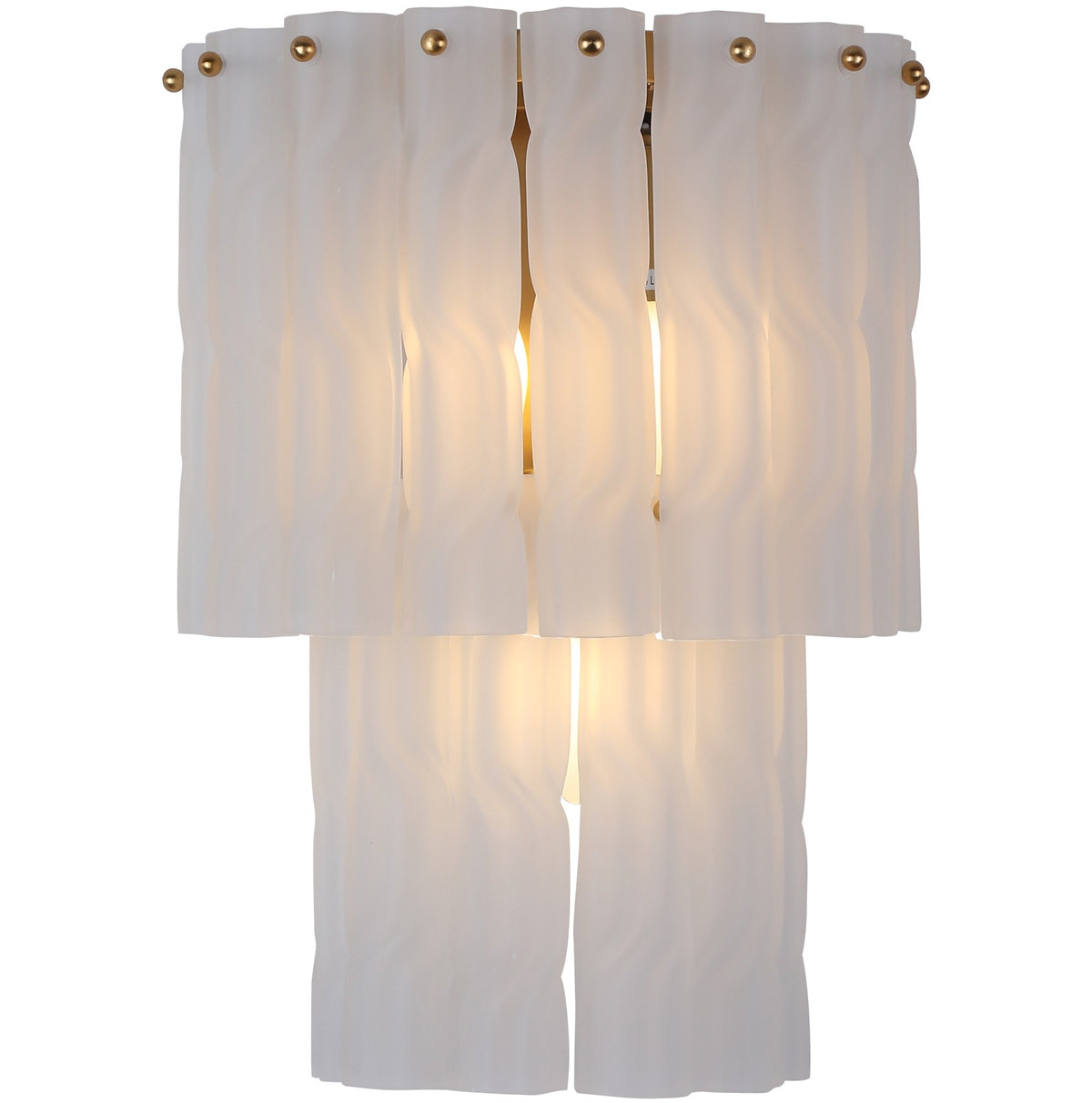 Keiichi Twisted Frosted Glass Wall Light