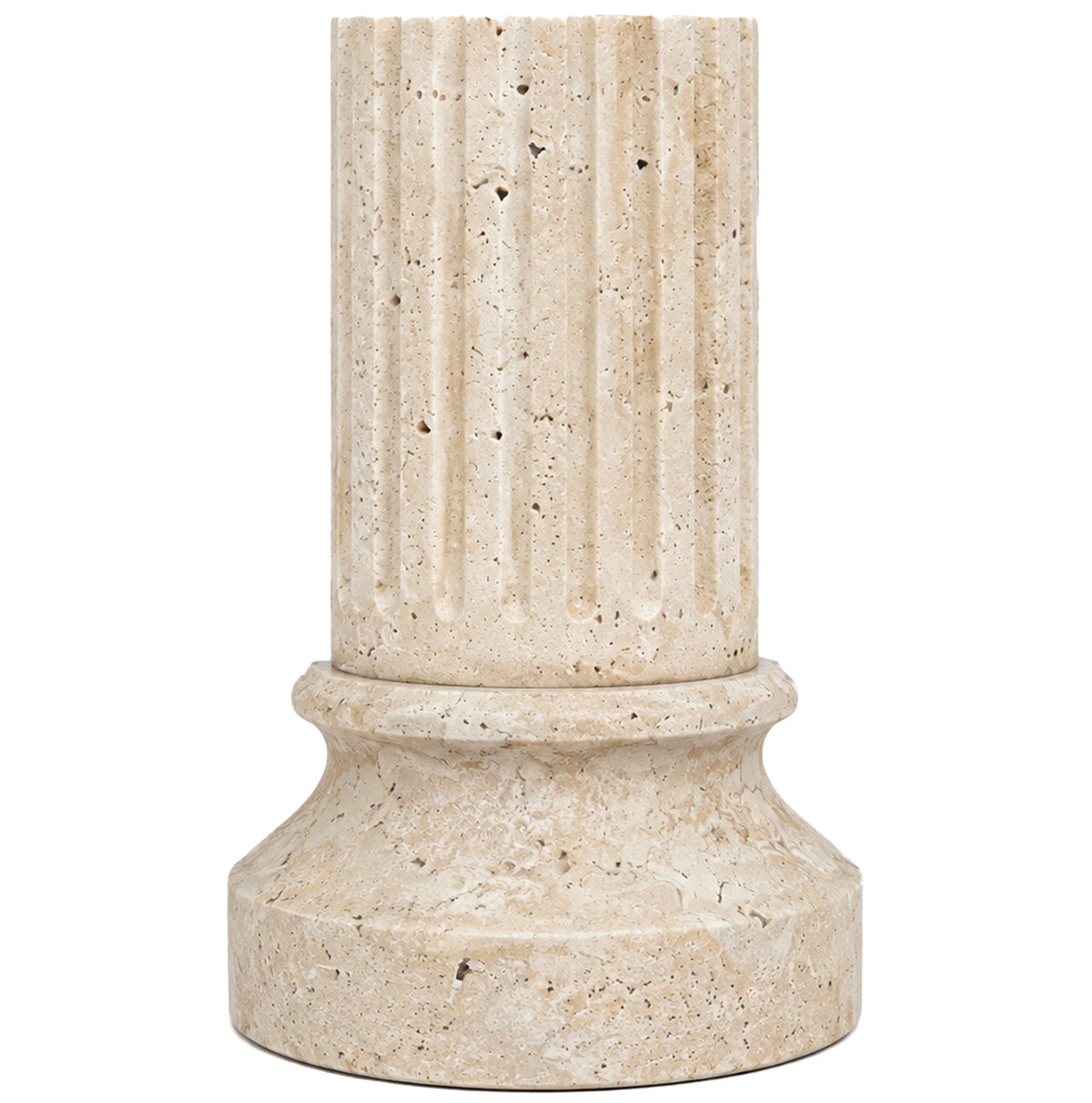 Keiichi Lachlan Pillar Bookend in Travertine - Single